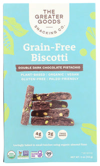 The Greater Goods Snackin: Biscotti Dark Chocolate Pistachio, 4 Oz