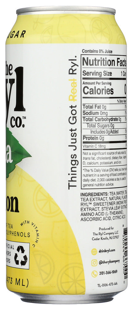 The Ryl Co: Tea  Black Lemon Rtd, 16 Fo