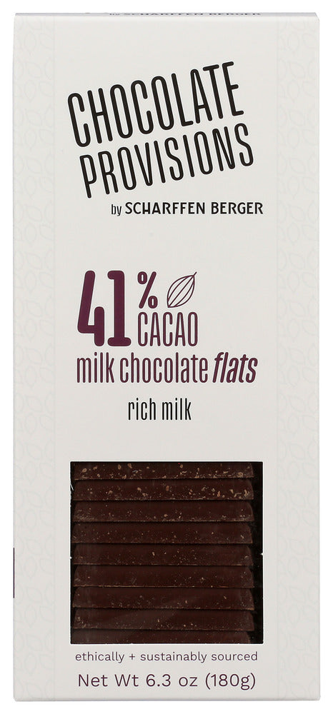 Scharffen Berger: 41 Percent Milk Chocolate Flats, 6.3 Oz