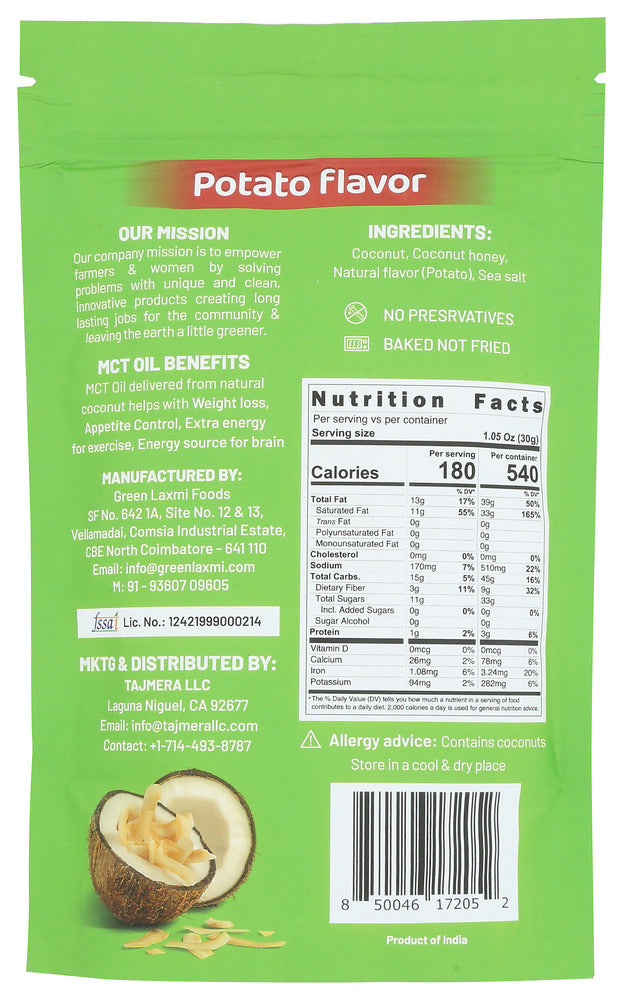 Open Coconut: Coconut Chips Potato Flavor, 90 Gm