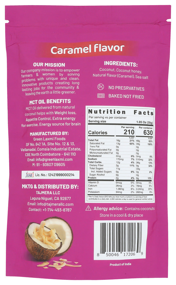 Open Coconut: Coconut Chips Caramel Flavor, 90 Gm