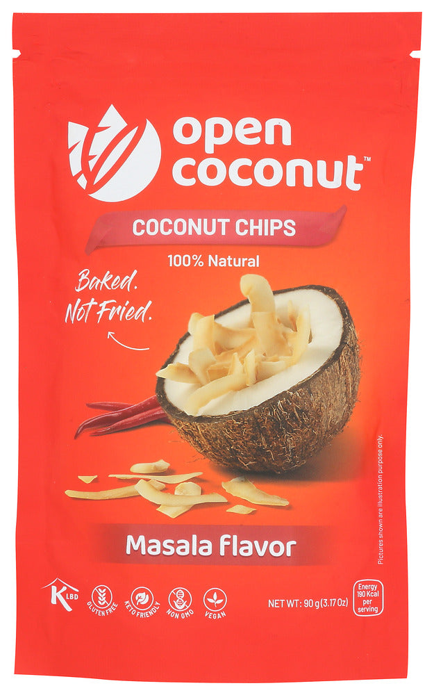 Open Coconut: Coconut Chips Masala Flavor, 90 Gm