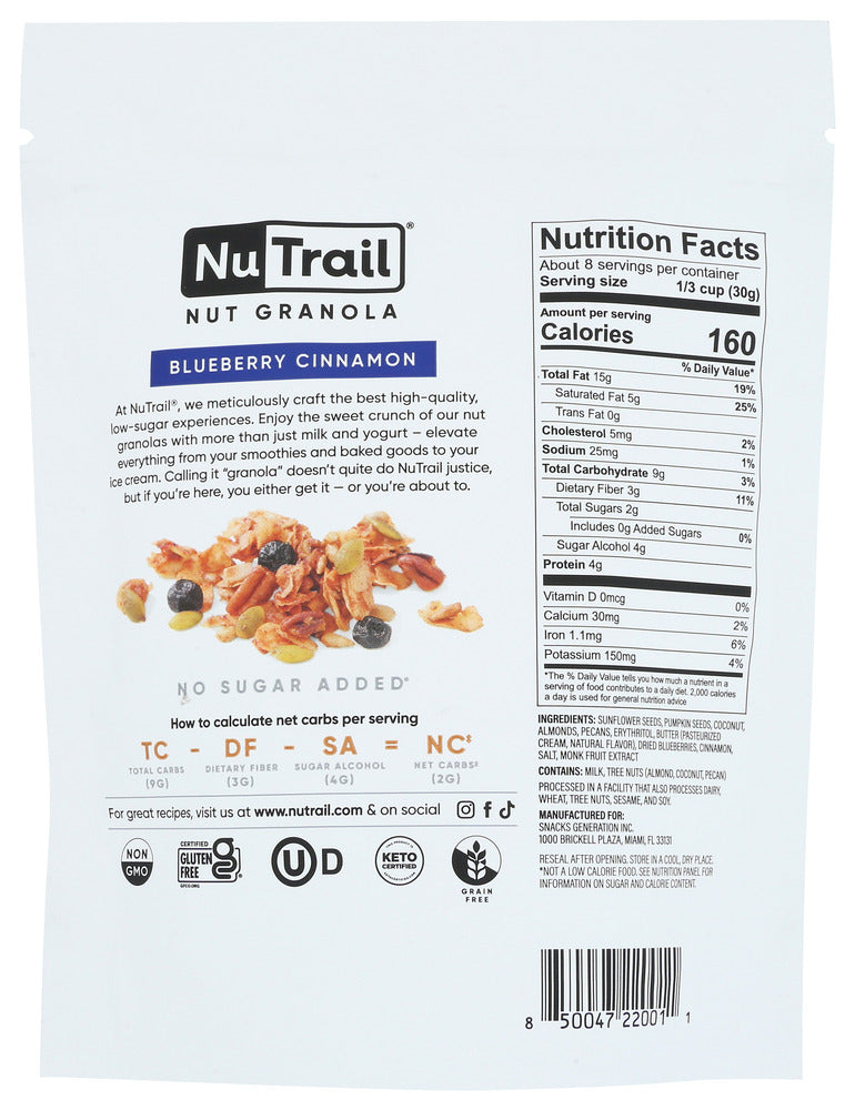 Nutrail: Granola Kt Blubrry Cnnmn, 8 Oz