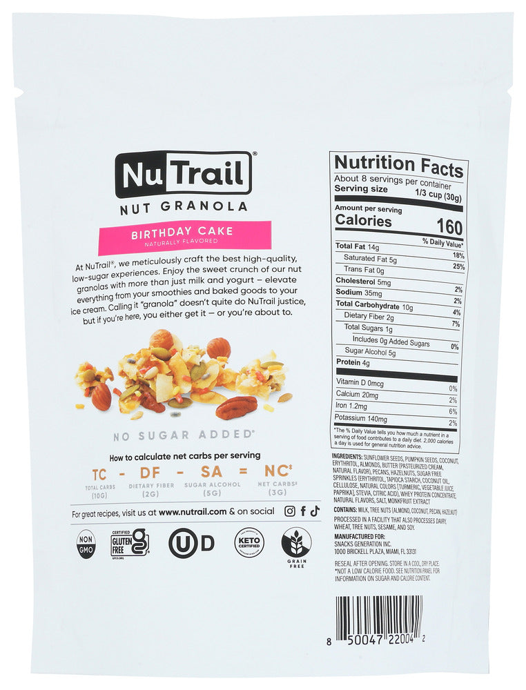 Nutrail: Granola Kto Brthday Cake, 8 Oz