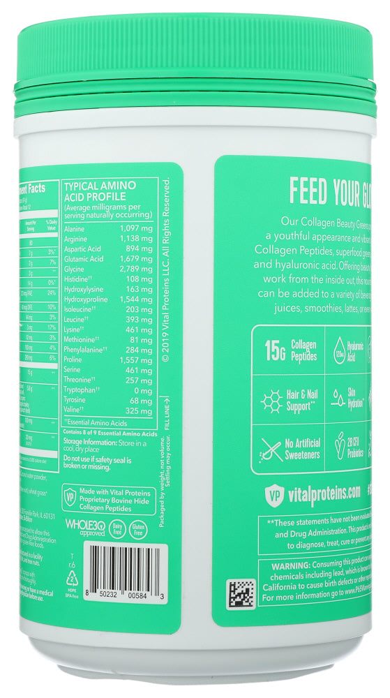 Vital Proteins: Collagen Beauty Greens, 10.2 Oz