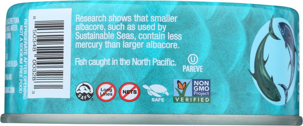 Sustainable Seas: Tuna Albcre Watr No Salt, 5 Oz