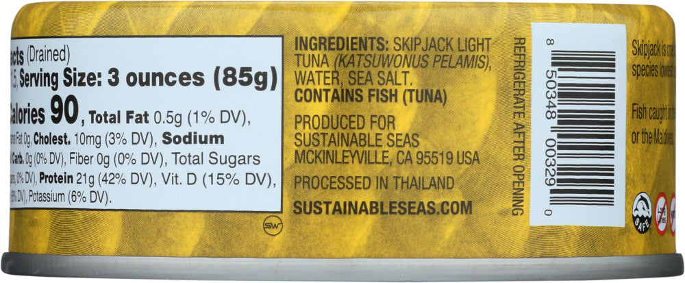 Sustainable Seas: Tuna Lt Chunk In Water, 5 Oz