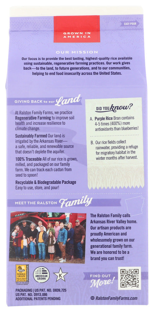 Ralston Family Farms: Purple Rice, 16 Oz