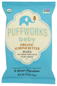 Puffworks: Baby Organic Almond Butter Puffs, 0.5 Oz