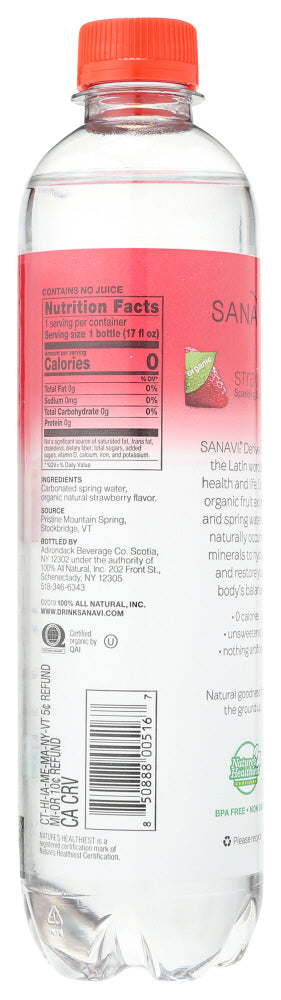 Sanavi: Strawberry Sparkling Spring Water, 17 Fo