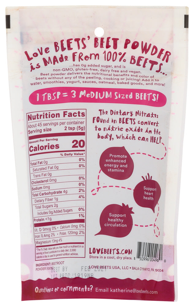 Love Beets: Powder Beetroot, 8 Oz