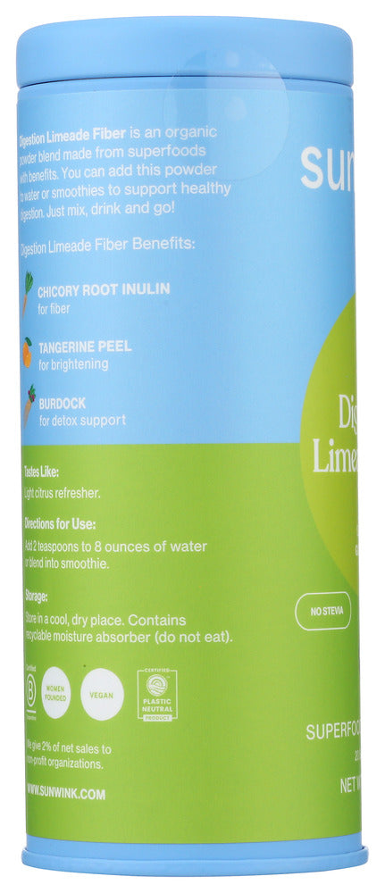 Sunwink: Citrus Lime Prebiotic Superfood Powder, 4.2 Oz