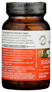 Organic India: Sugar Balance Healthy Glucose Metabolism, 90 Cp