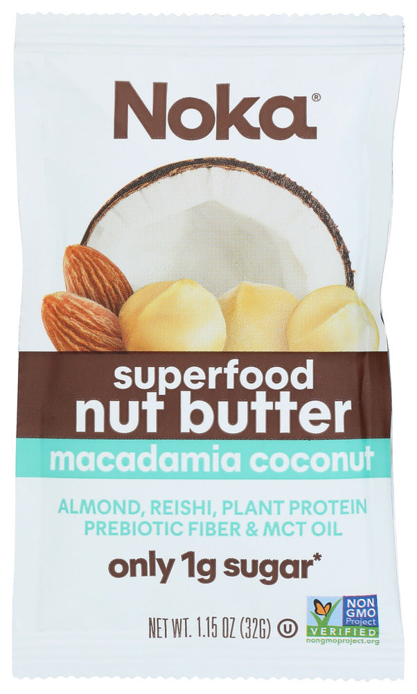 Noka: Superfood Macadamia Coconut Nut Butter Packs, 1.15 Oz