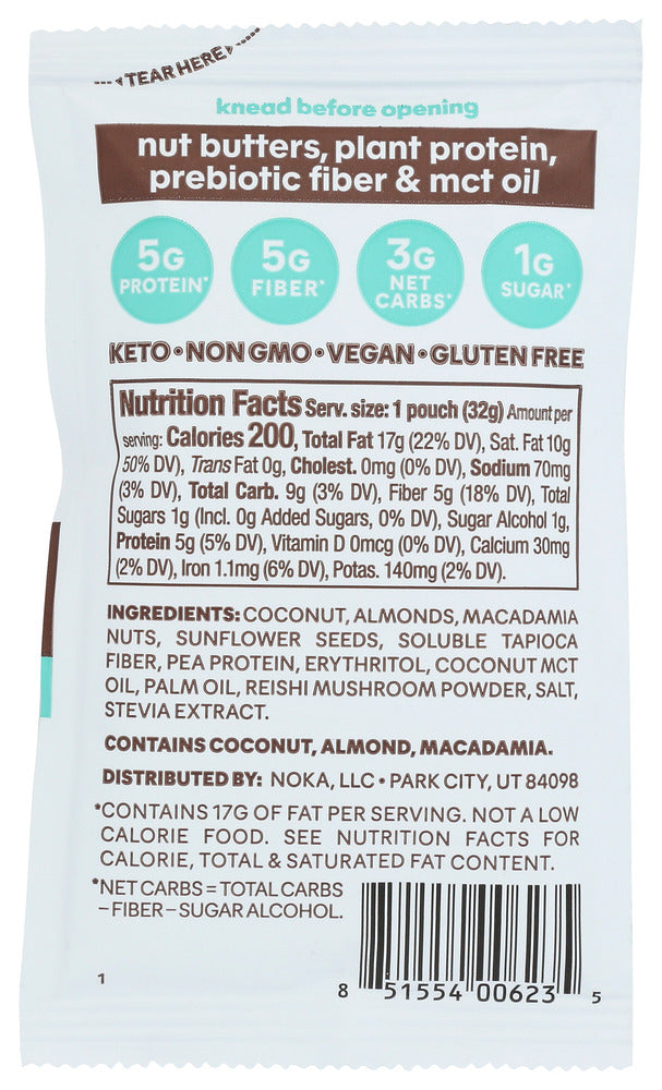 Noka: Superfood Macadamia Coconut Nut Butter Packs, 1.15 Oz