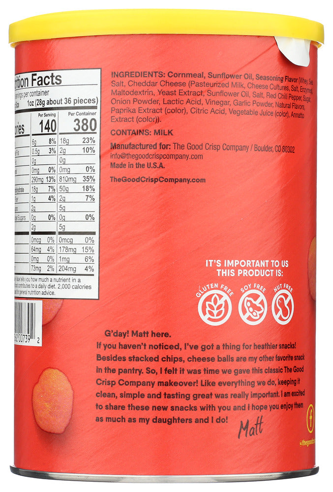 The Good Crisp Company: Spicy Cheese Balls, 2.75 Oz