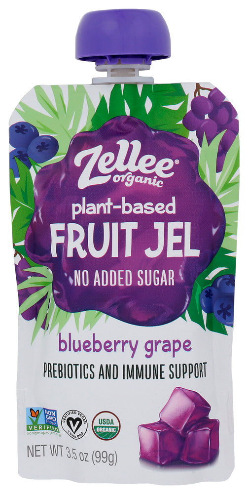 Zellee Organic: Blueberry Grape Fruit Jelly, 3.5 Oz