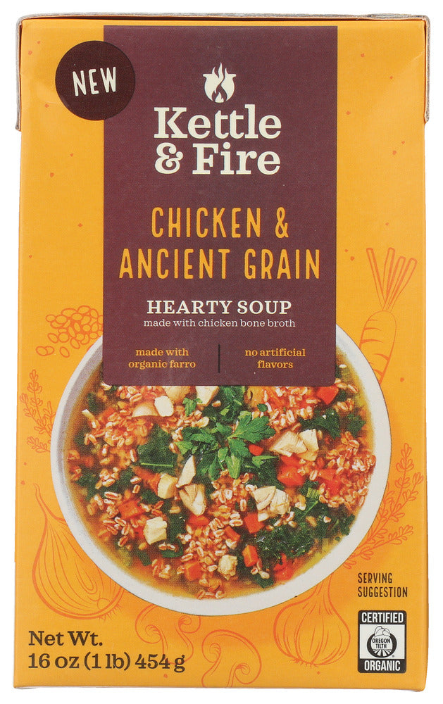 Kettle And Fire: Soup Chicken And Ancient Grain, 16 Oz