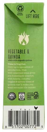 Kettle And Fire: Soup Vegetable And Quinoa, 16 Oz