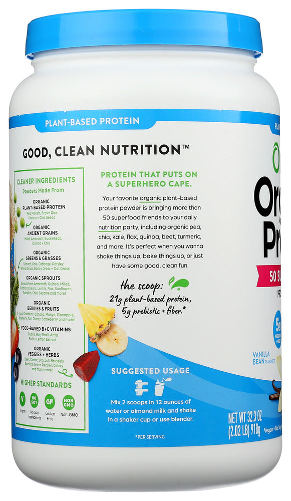 Orgain: Organic Protein & Superfoods Vanilla Bean Powder, 2.02 Lb