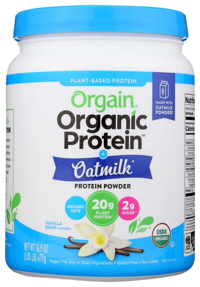 Orgain: Organic Protein Oatmilk Plant Based Protein Powder, 16.9 Oz