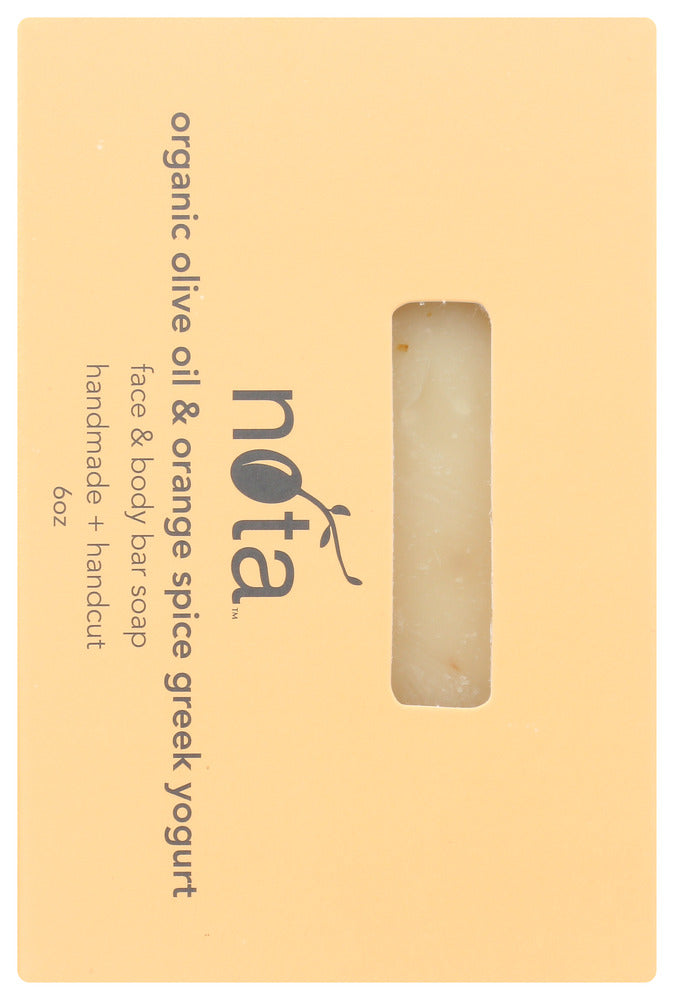 Nota: Olive Oil Orange Spice Greek Yogurt Soap Bar, 6 Oz