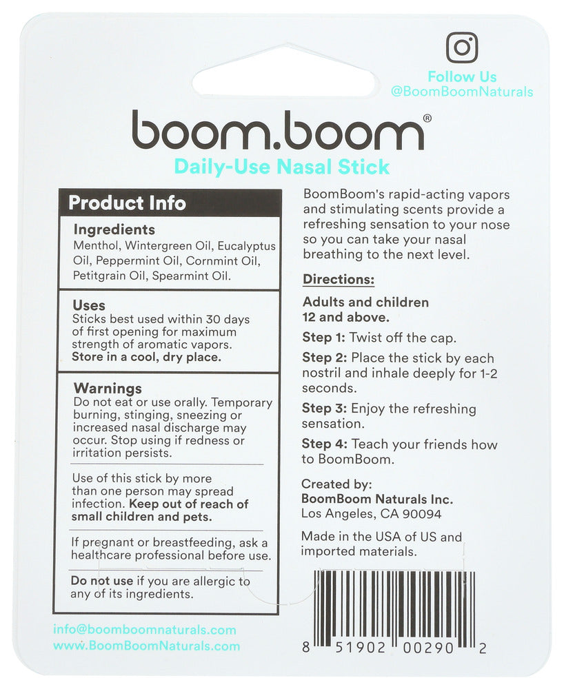 Boomboom Naturals: Inhaler Nasal Wntrmnt 1Pk, 1 Ea