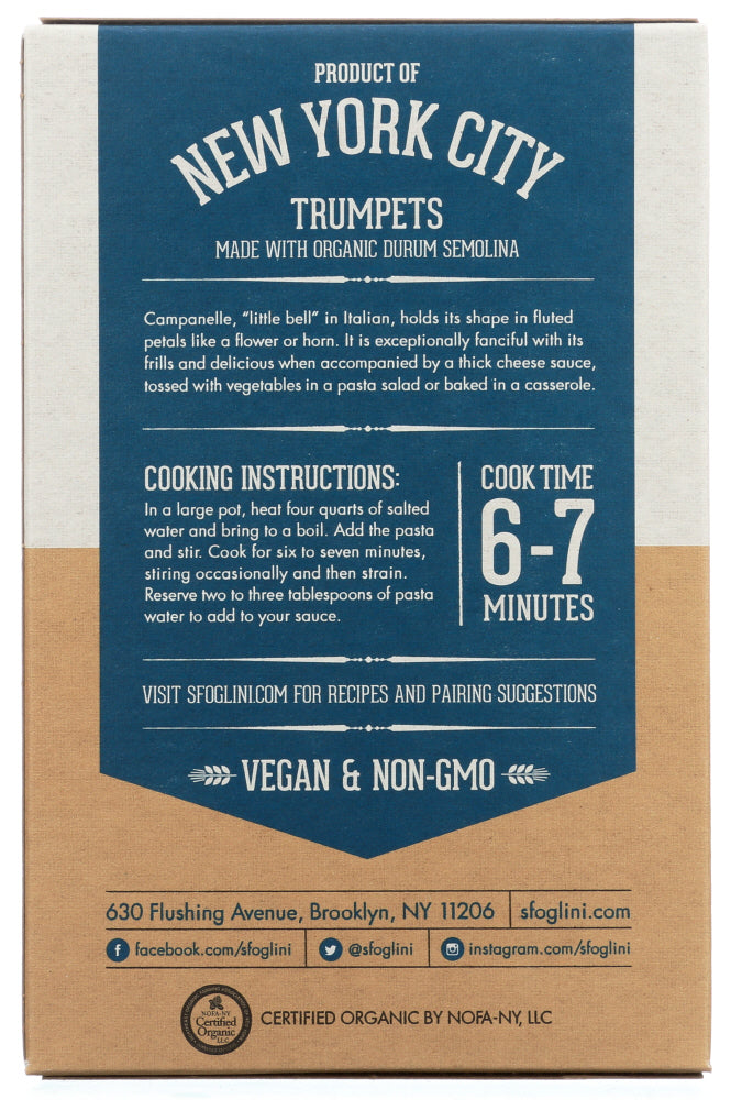 Sfoglini: Trumpets Pasta, 16 Oz