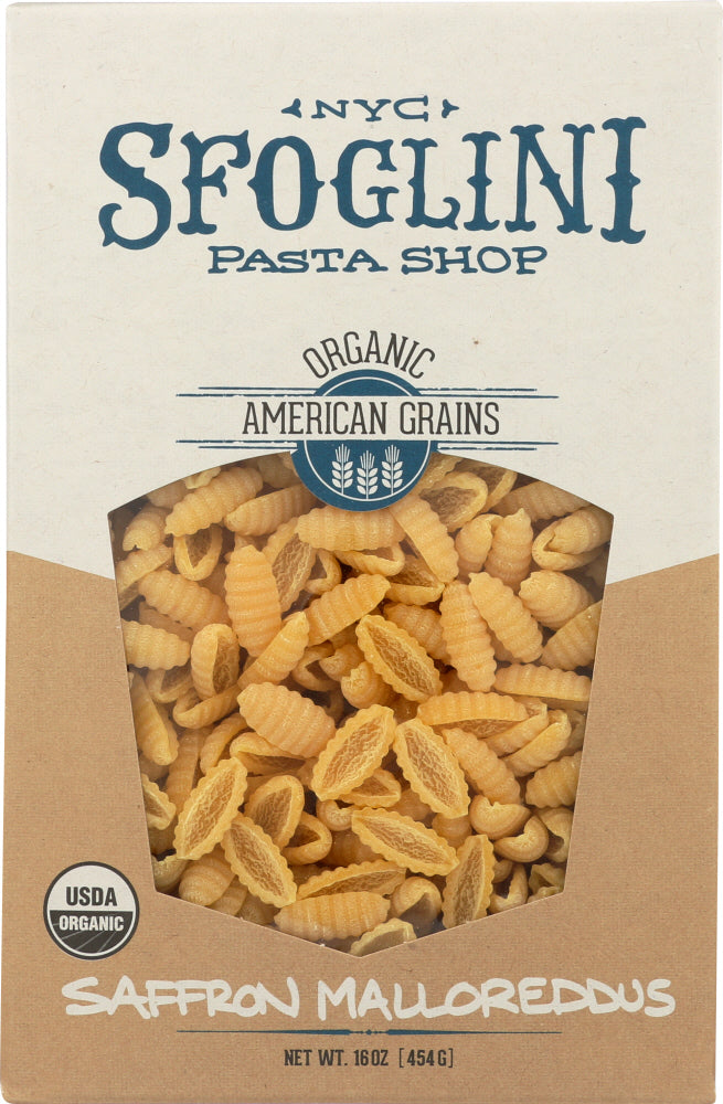 Sfoglini: Saffron Malloreddus Pasta, 16 Oz