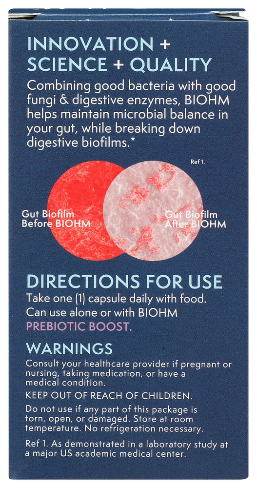 Biohm: Total Gut Probiotic Supplement, 30 Vc