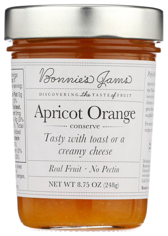 Bonnies Jams: Apricot Orange Jams, 8.75 Oz