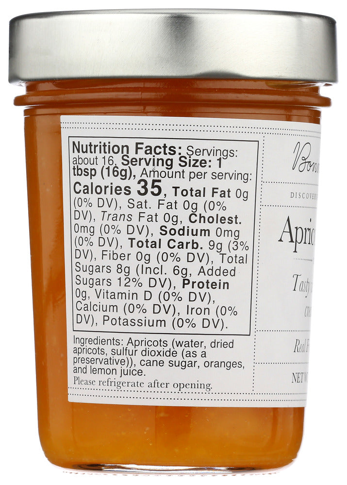 Bonnies Jams: Apricot Orange Jams, 8.75 Oz