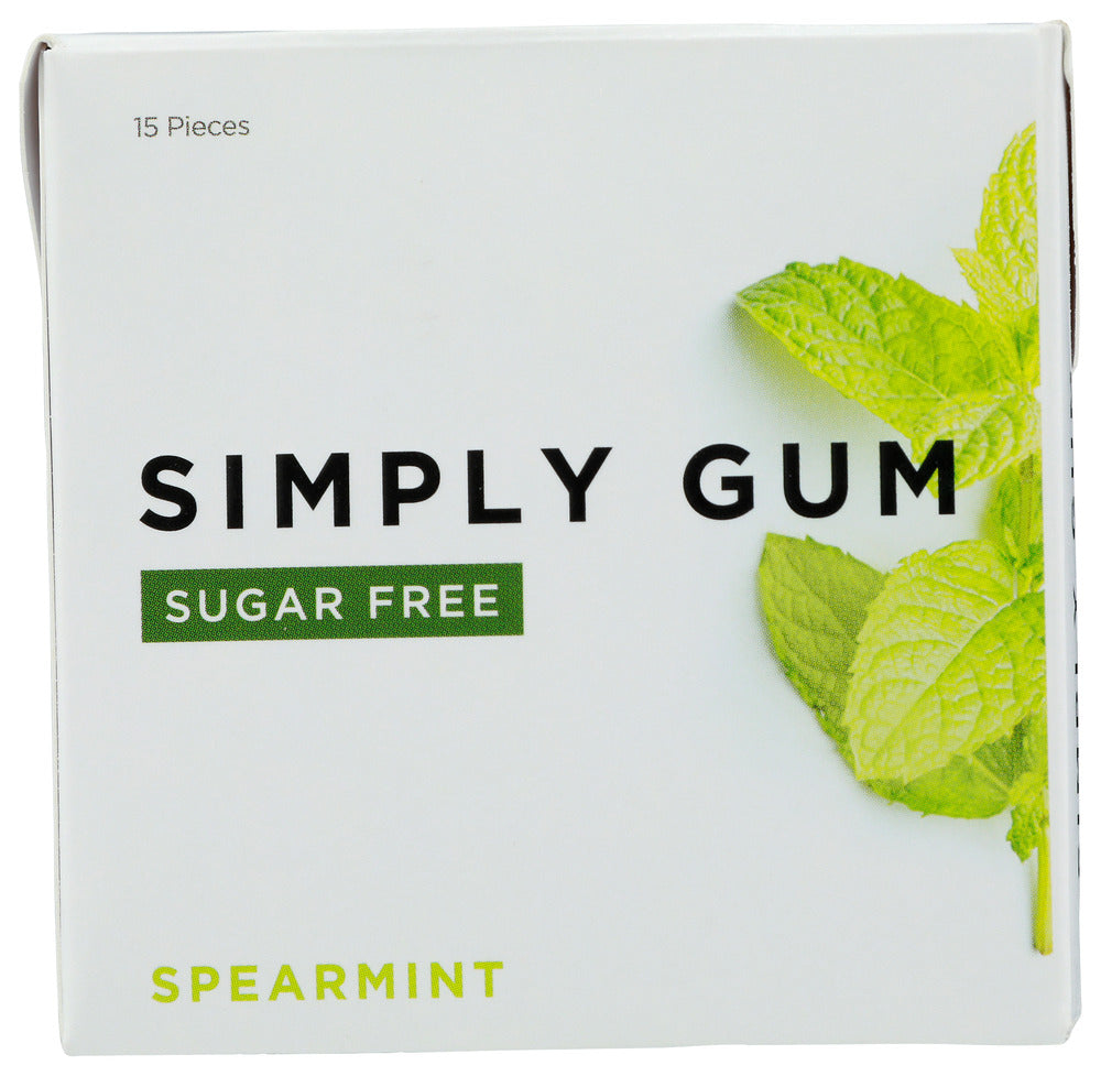 Simplygum: Spearmint Gum Sugar Free, 15 Pc