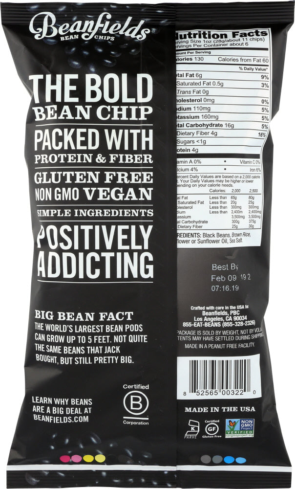 Beanfields: Black Bean And Sea Salt Chips, 5.5 Oz