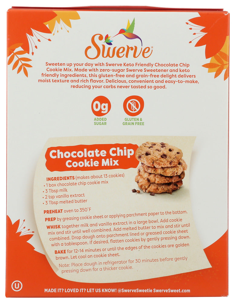 Swerve: Chocolate Chip Cookie Mix, 9.3 Oz