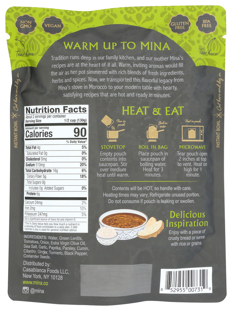 Mina: Stew Lentil Addis, 10 Oz