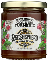 Bee Shepherd: Golden Turmeric Raw Honey, 12 Oz