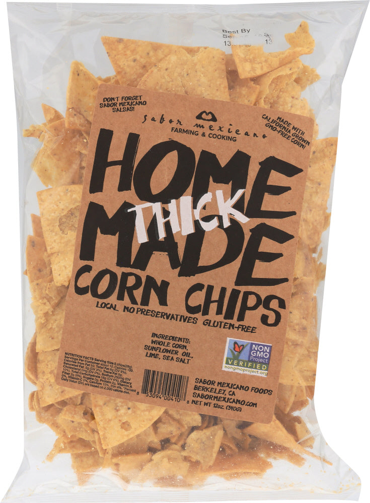 Sabor Mexicano: Thick Homemade Tortilla Chips, 12 Oz