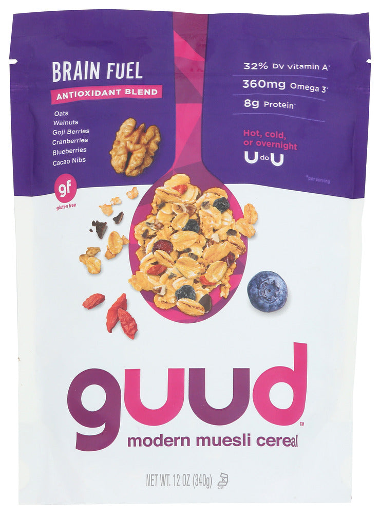 Guud Modern Cereal: Brain Fuel Gluten Free Muesli, 12 Oz