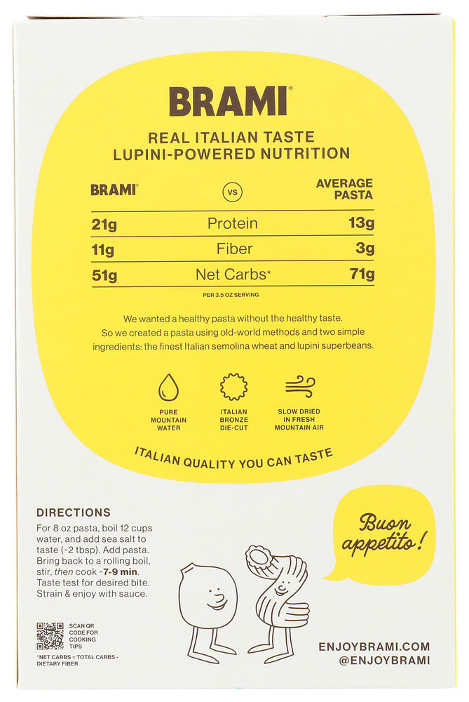 Brami Lupini Snack: Pasta Semolina Lpini Mcrn, 8 Oz