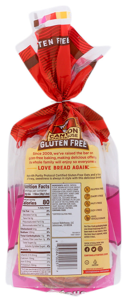 Canyon Bakehouse: Bread Honey Oat, 15 Oz