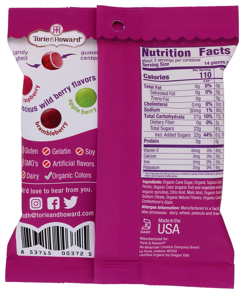 Torie & Howard: Wild Berry Flavor Gummi-Snaps, 3 Oz