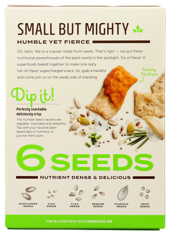 The Humble Seed: Garlic Herb Grain Free Crackers, 4.25 Oz