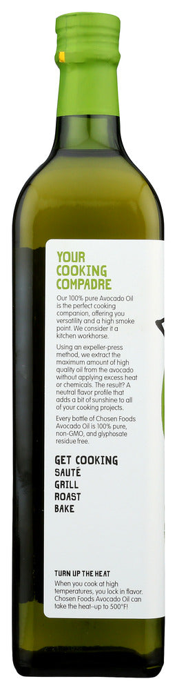 Chosen Foods: Oil 100% Pure Avocado, 1 Lt