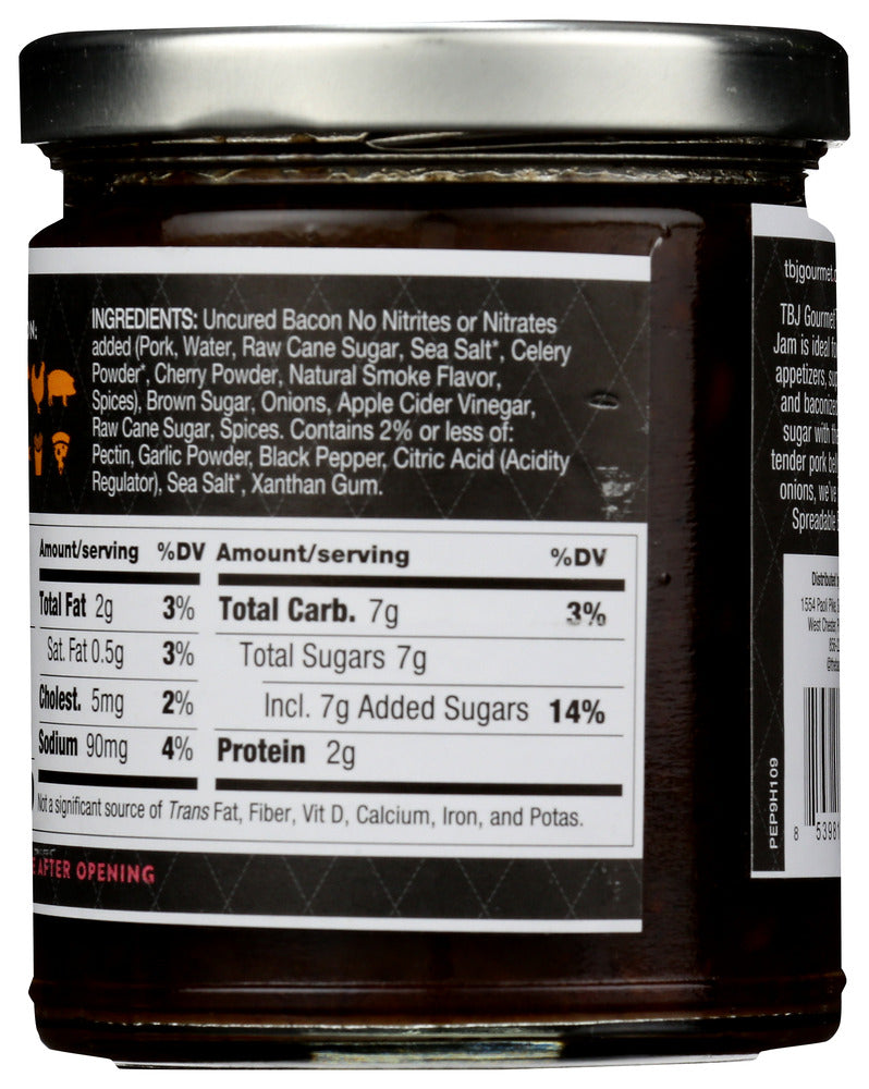 Tbj Gourmet: Jam Bacon Black Pepper, 9 Oz