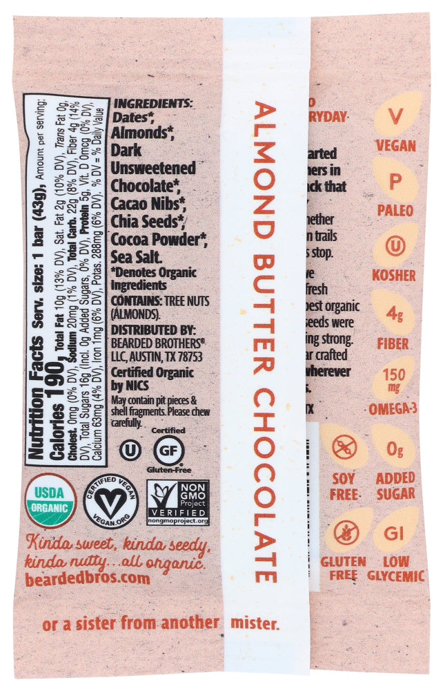 Bearded Brothers: Almond Butter Chocolate Bar, 1.52 Oz