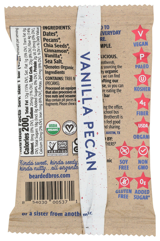 Bearded Brothers: Lone Star Vanilla Pecan Bar, 1.52 Oz