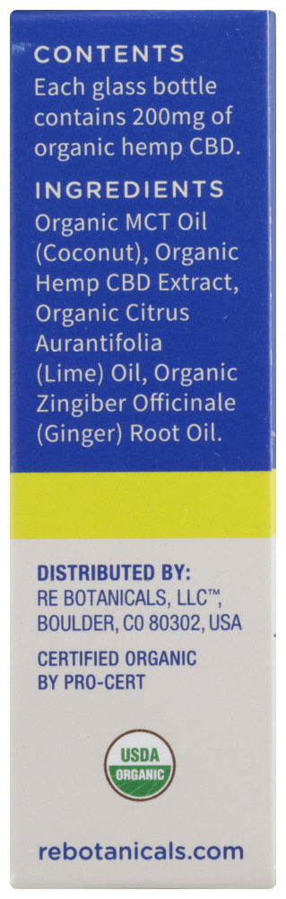 Re Botanicals: Ginger Lime Relief Body Oil, 0.34 Oz