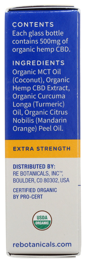 Re Botanicals: Mandarin Turmeric Extra Strength Relief Body Oil, 0.34 Oz