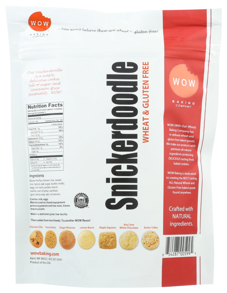 Wow Baking Company: Cookies Snickerdoodle, 8 Oz